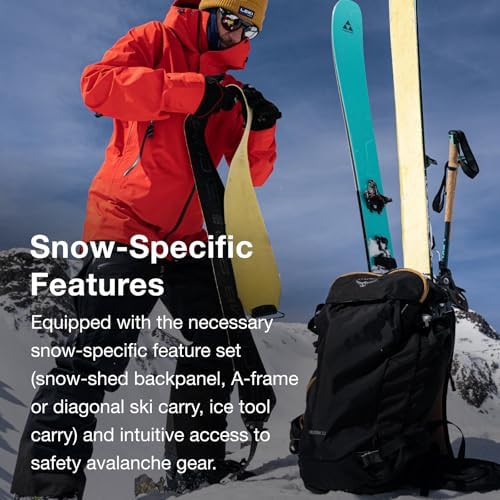 Black mens ski snowboard pack 22L — photo 5