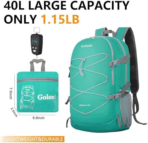 Sky Blue Packable 40L Hiking Daypack — photo 5