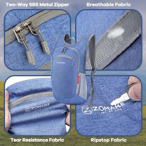 Light blue 10l ultralight daypack — photo 4