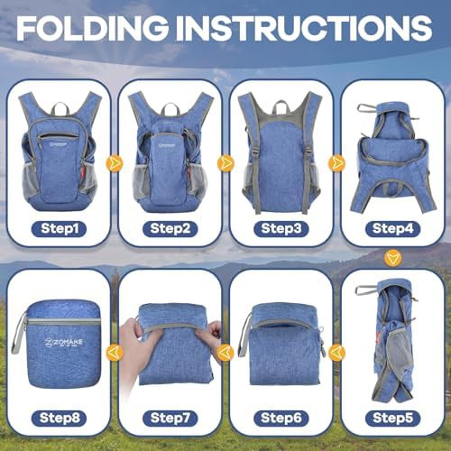 Light blue 10l ultralight daypack — photo 5