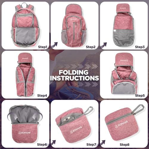 Pink 10l small foldable daypack — photo 5