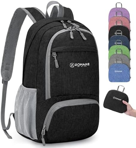Grey 20l small foldable daypack for hiking