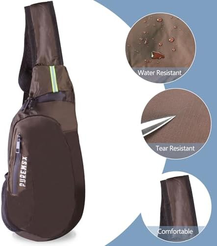 Brown Lightweight Packable Crossbody Hiking Sling — photo 4