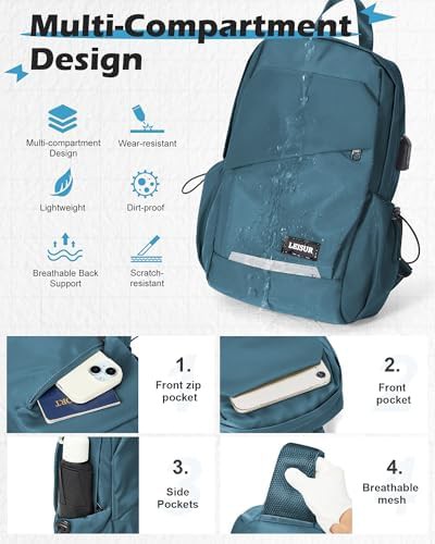 Peacock blue USB crossbody sling bag — photo 5
