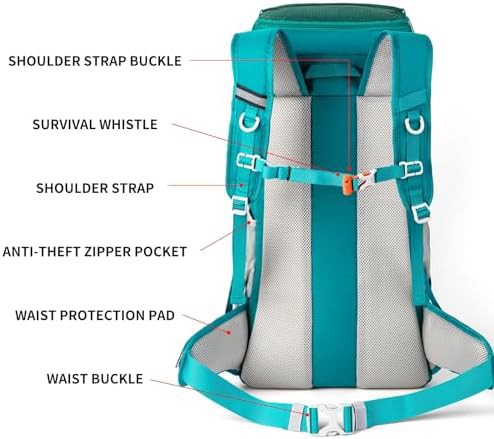 Green Waterproof Touring and Camping Backpack 50L — photo 4