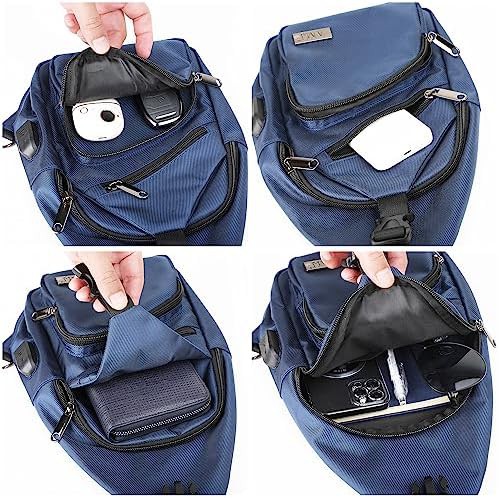 Large Blue Crossbody Sling Backpack for Hiking — photo 5
