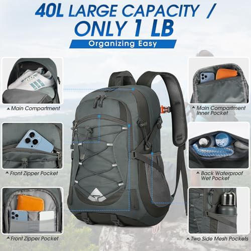 Packable Lightweight 40L Hiking Daypack — photo 5