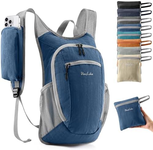Navy Blue Packable Travel Backpack