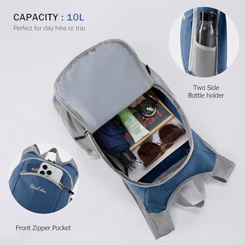 Navy Blue Packable Travel Backpack — photo 5