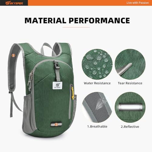 Green 10L packable lightweight travel pack — photo 4