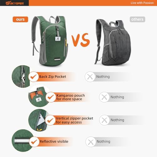 Green 10L packable lightweight travel pack — photo 5