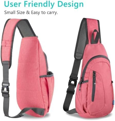 Watermelon red canvas daypack sling — photo 3