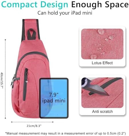 Watermelon red canvas daypack sling — photo 4