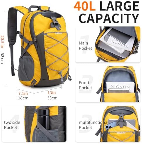 40L lightweight waterproof travel camping backpack — photo 3