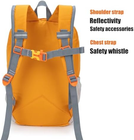 Orange ultralight kids hiking backpack — photo 4