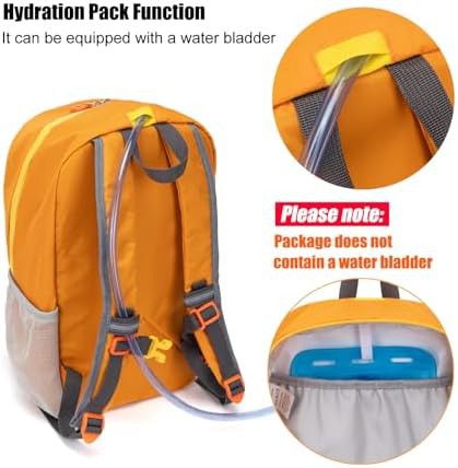 Orange ultralight kids hiking backpack — photo 5
