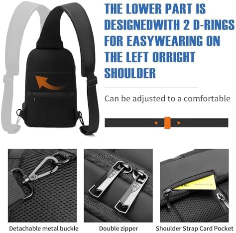Sling bag with USB charging port black — photo 5