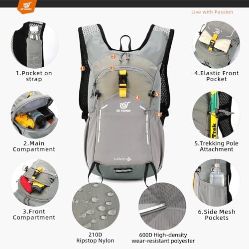 Water resistant 15L hiking backpack — photo 3