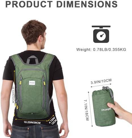 Prospo 12L hiking backpack foldable blue — photo 4