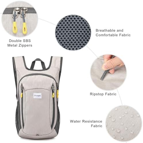 Prospo 12L hiking backpack lightweight black — photo 3