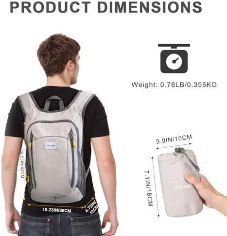Prospo 12L hiking backpack lightweight black — photo 4