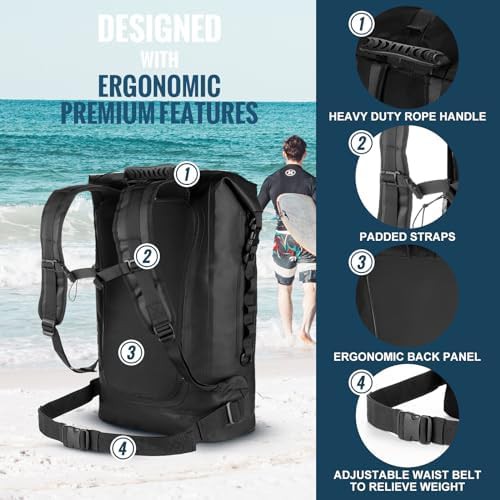Floating 40L Waterproof Roll Top Backpack — photo 4