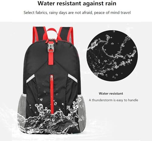 Black 25L foldable hiking backpack — photo 4