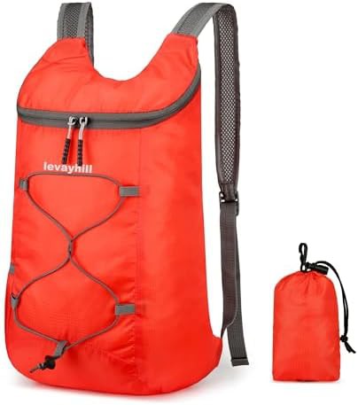 Red 16L foldable hiking backpack