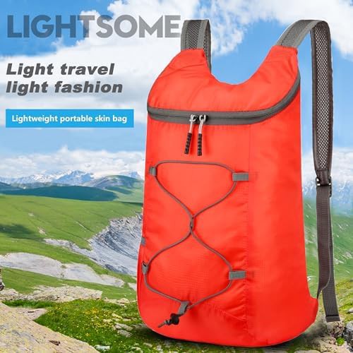 Red 16L foldable hiking backpack — photo 3