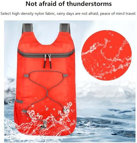 Red 16L foldable hiking backpack — photo 4