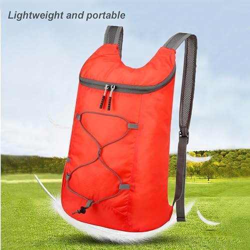 Red 16L foldable hiking backpack — photo 5
