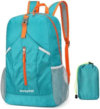 Lake blue 25L foldable backpack