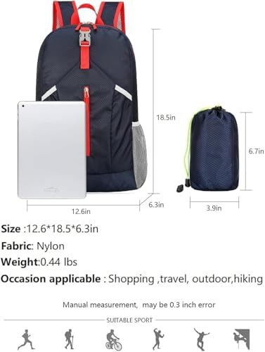 Dark blue 25L foldable daypack — photo 5