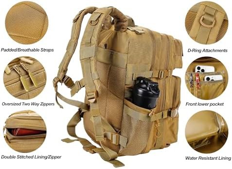 Khaki tactical assault pack 45L — photo 5