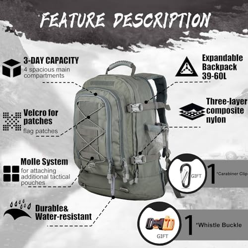 Expandable military travel rucksack for gym — photo 3