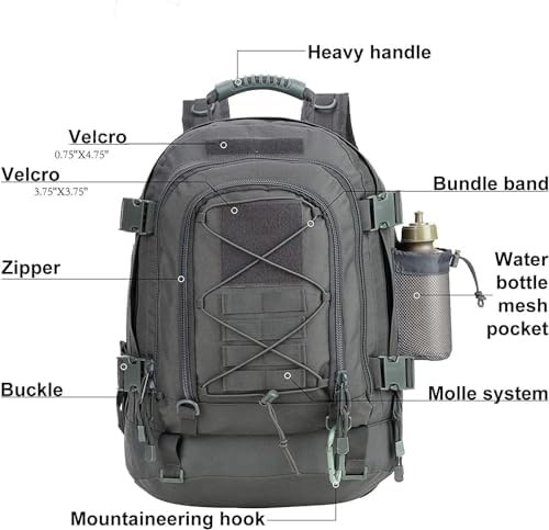 Expandable military travel rucksack for gym — photo 4