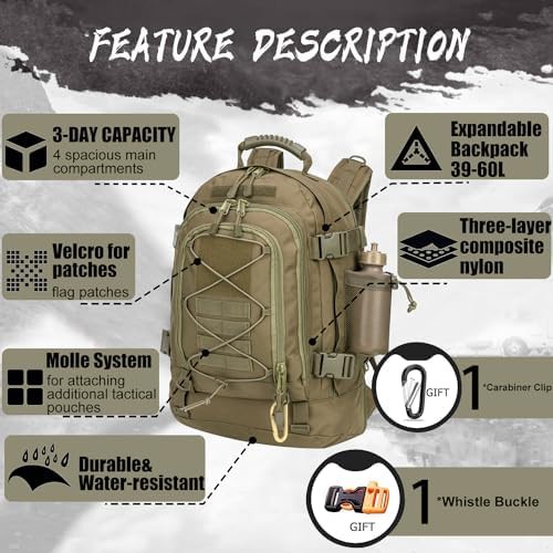 Expandable tactical hiking rucksack for camping — photo 3