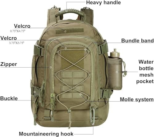 Expandable tactical hiking rucksack for camping — photo 5
