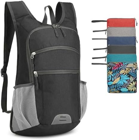 15l ultralight foldable travel backpack black