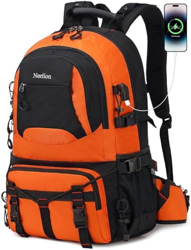 Orange hiking daypack 40l