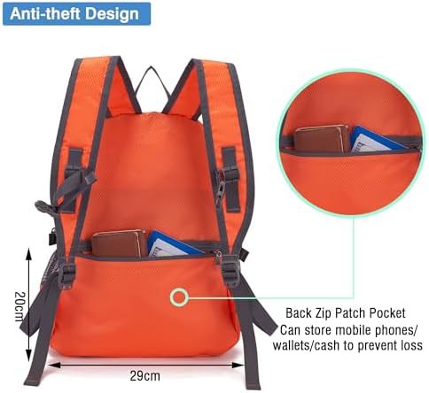 Orange 20L Small Hiking Daypack — photo 3