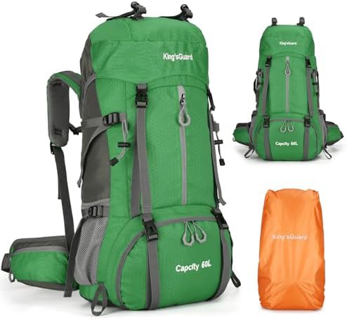 Green 60L outdoor climbing backpack