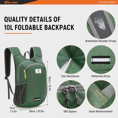 10l lightweight packable hiking backpack — photo 4