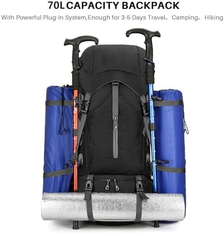 Black Large Hiking Backpack 70L — photo 3