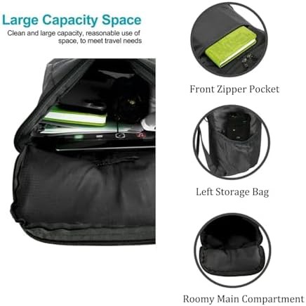 Black foldable waterproof travel bag 20l — photo 3