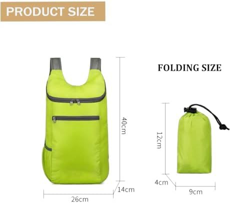 Green foldable waterproof travel bag 20l — photo 4