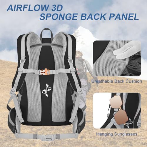 Water resistant black camping daypack 40L — photo 5