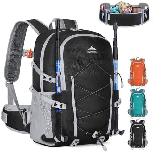 Black Foldable 40L Trekking Daypack