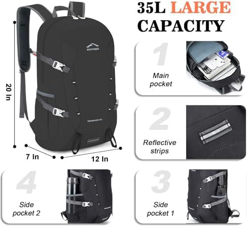 35l ultra lightweight foldable hiking backpack — photo 3