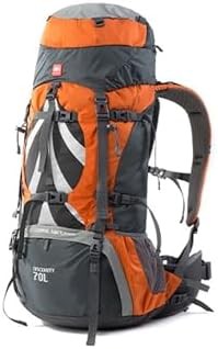 Seventy point five litre hiking backpack with cover